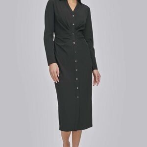 DKNY Black Long Sleeve Dress